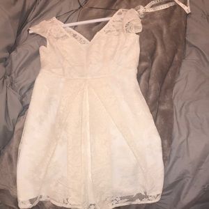 BCBG cream romper